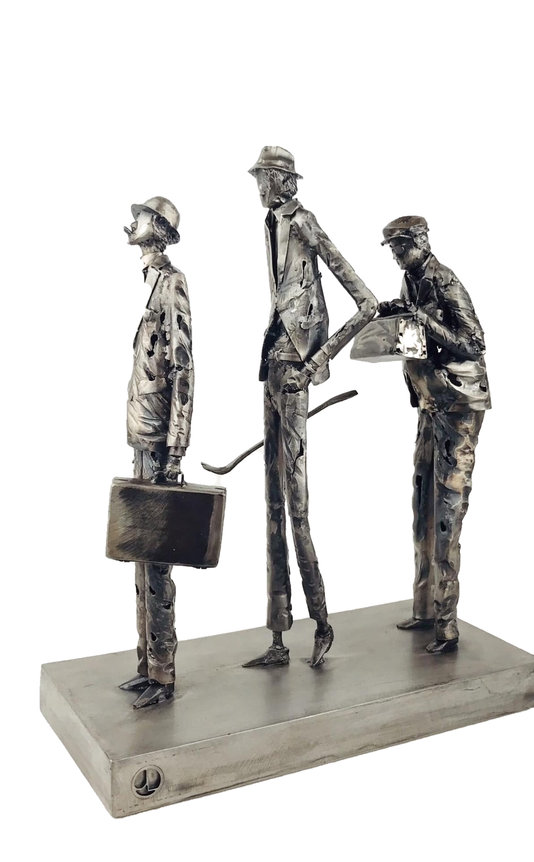 Olsen Banden — svejset stålskulptur af Jakob Lillesø